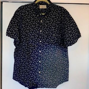 Ralph Lauren Denim and Supply Short Sleeved Button Down. Flower-Print. Size XXL.